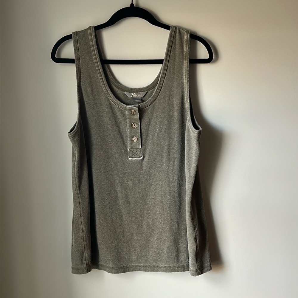 Deep olive tank top